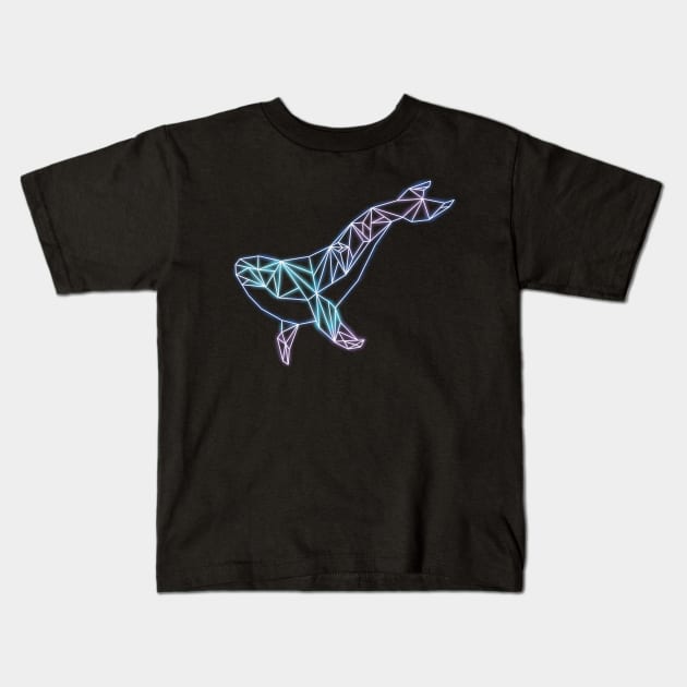 Baleine néon Kids T-Shirt by Le Lapin Bleu créatif